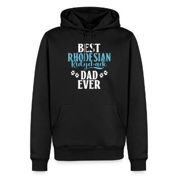Rhodesian Ridgeback Gifts - Men’s Premium Organic Hoodie - black - Front - Nico (187cm)