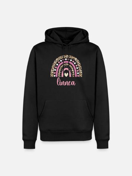 Linnea Regenbogen Name Geburtstag Linnea - Männer Premium Bio Hoodie - Schwarz