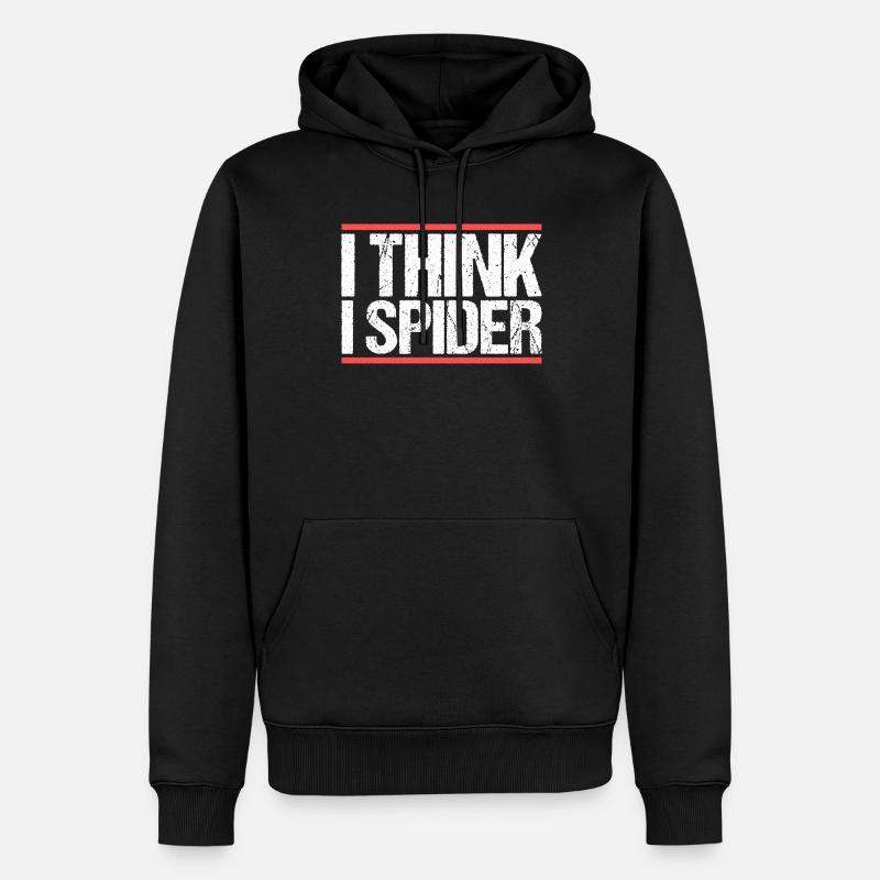 I think i spider. Denglisch - Männer Premium Bio Hoodie - Schwarz