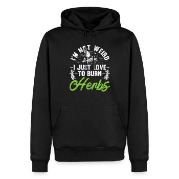 Smudging Wohnung Ausräuchern - Männer Premium Bio Hoodie - Schwarz - Vorne - Nico (187cm)