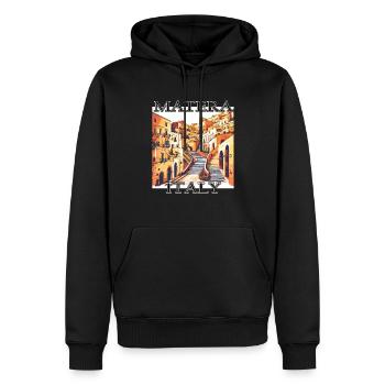 Matera, Italy - Experience the holidays in - Men’s Premium Organic Hoodie - black - Front - Nico (187cm)