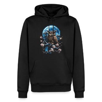 Eule Fantasie Japanisch Mythologie Magisch - Männer Premium Bio Hoodie - Schwarz - Vorne - Nico (187cm)