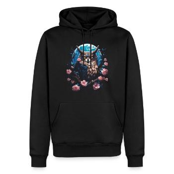 Eule Fantasie Japanisch Mythologie Magisch - Männer Premium Bio Hoodie - Schwarz - Vorne - Nico (187cm)