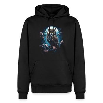 Eule Fantasie Japanisch Mythologie Magisch - Männer Premium Bio Hoodie - Schwarz - Vorne - Nico (187cm)
