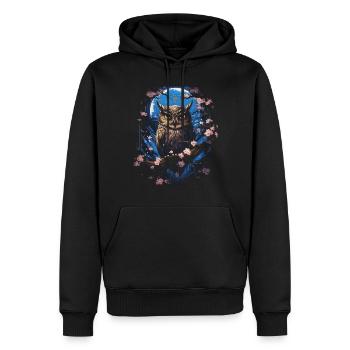 Eule Fantasie Japanisch Mythologie Magisch - Männer Premium Bio Hoodie - Schwarz - Vorne - Nico (187cm)