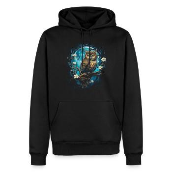 Eule Fantasie Japanisch Mythologie Magisch - Männer Premium Bio Hoodie - Schwarz - Vorne - Nico (187cm)