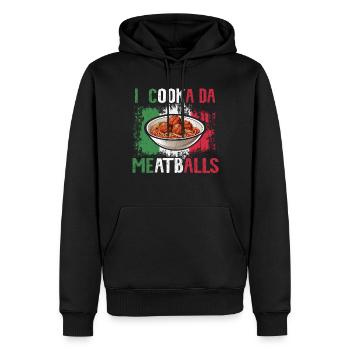 I Cooka Da Boulettes de viande - Sweat à capuche Premium bio Homme - noir - Devant - Nico (187cm)