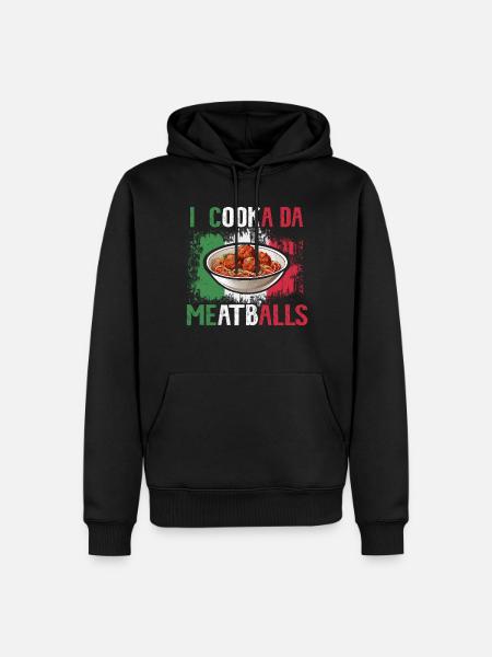 I Cooka Da Meatballs - Männer Premium Bio Hoodie - Schwarz
