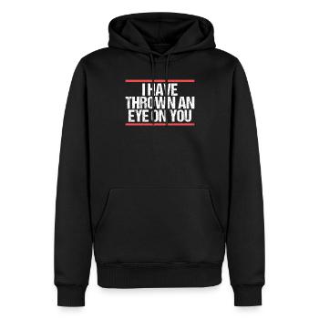 J’ai jeté un coup d’œil sur toi Denglisch - Sweat à capuche Premium bio Homme - noir - Devant - Nico (187cm)