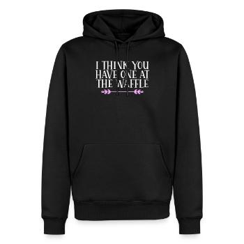 I think you have one at the waffle Denglisch - Männer Premium Bio Hoodie - Schwarz - Vorne - Nico (187cm)
