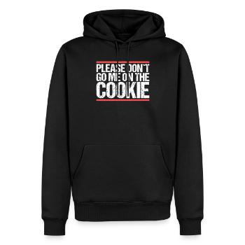 S’il vous plaît, ne me faites pas aller sur le Cookie Denglisch - Sweat à capuche Premium bio Homme - noir - Devant - Nico (187cm)