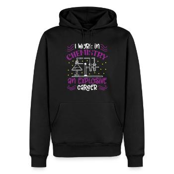 Chemist Work In Chemistry Explosive Career Chemistry - Men’s Premium Organic Hoodie - black - Front - Nico (187cm)