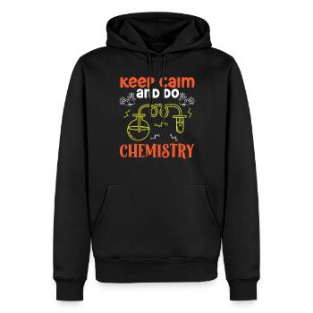 Chemist Keep Calm Do Chemistry Chemical Technician - Men’s Premium Organic Hoodie - black - Front - Nico (187cm)
