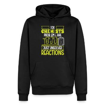Chemiker Problems Unsolved Reactions Chemie - Männer Premium Bio Hoodie - Schwarz - Vorne - Nico (187cm)