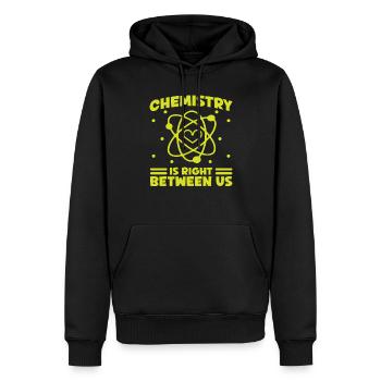 Chemist Right Between Us Chemistry Chemical Technician - Men’s Premium Organic Hoodie - black - Front - Nico (187cm)