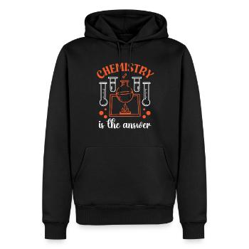 Chimiste La réponse Chimie Technicien chimiste Sciences - Sweat à capuche Premium bio Homme - noir - Devant - Nico (187cm)