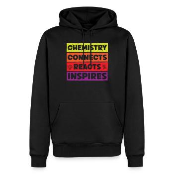 Chemiker Connects Reacts Inspires Chemie Chemikant - Männer Premium Bio Hoodie - Schwarz - Vorne - Nico (187cm)