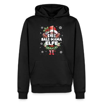Bald Mama Elfe Schwangere Elf Weihnachtsoutfit - Männer Premium Bio Hoodie - Schwarz - Vorne - Nico (187cm)