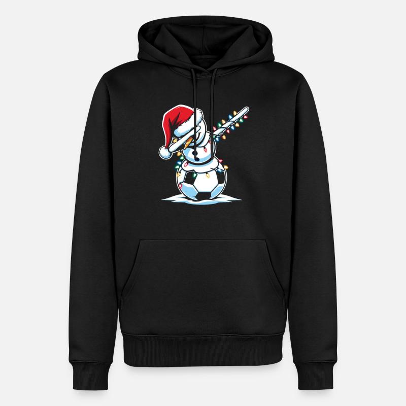 Schneemann Dabbing Schneemann Dab Schneemänner - Männer Premium Bio Hoodie - Schwarz