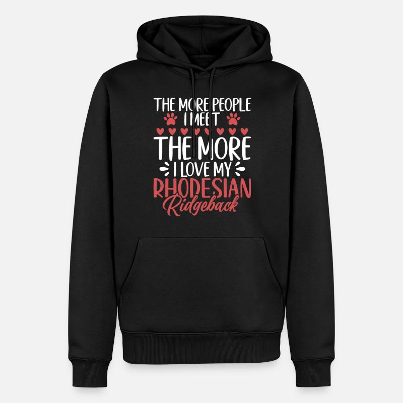 Cadeaux Rhodesian Ridgeback - Sweat à capuche Premium bio Homme - noir