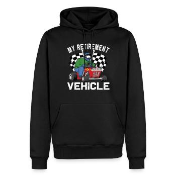 Retraite de garde de course de pelouse drôle - Sweat à capuche Premium bio Homme - noir - Devant - Nico (187cm)