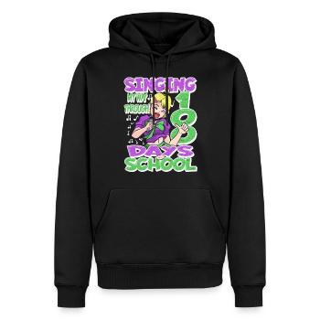 100. Tag Der Schulgesundkostüm 100 Schultage - Männer Premium Bio Hoodie - Schwarz - Vorne - Nico (187cm)