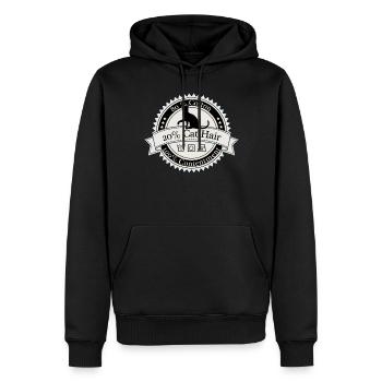80% Coton 20% Chat Chemise - Sweat à capuche Premium bio Homme - noir - Devant - Nico (187cm)