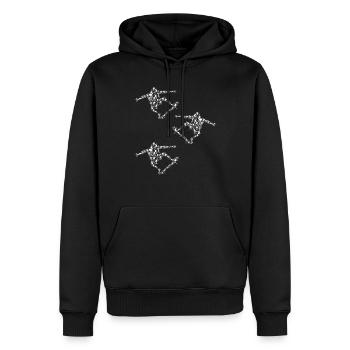 Skateboarder Silhouette Skatepark Skateboarding Si - Männer Premium Bio Hoodie - Schwarz - Vorne - Nico (187cm)