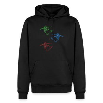 Skateboarding Silhouette Skatepark Skateboarder Si - Männer Premium Bio Hoodie - Schwarz - Vorne - Nico (187cm)