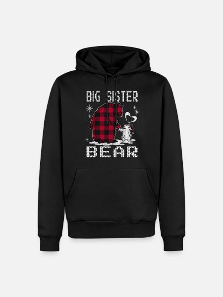 Big Sister Bear - Men’s Premium Organic Hoodie - black