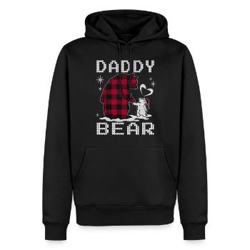 Daddy Bear - Männer Premium Bio Hoodie - Schwarz - Vorne - Nico (187cm)