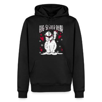 Big Sister Bear - Männer Premium Bio Hoodie - Schwarz - Vorne - Nico (187cm)