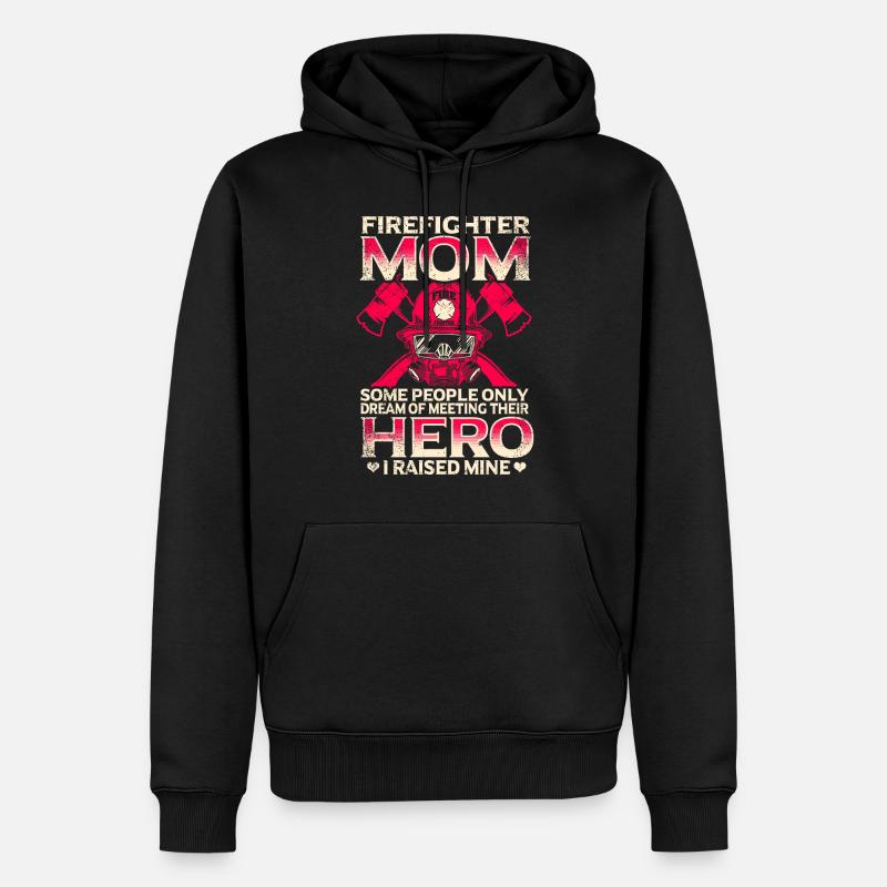Mère pompier Mère pompier - Sweat à capuche Premium bio Homme - noir