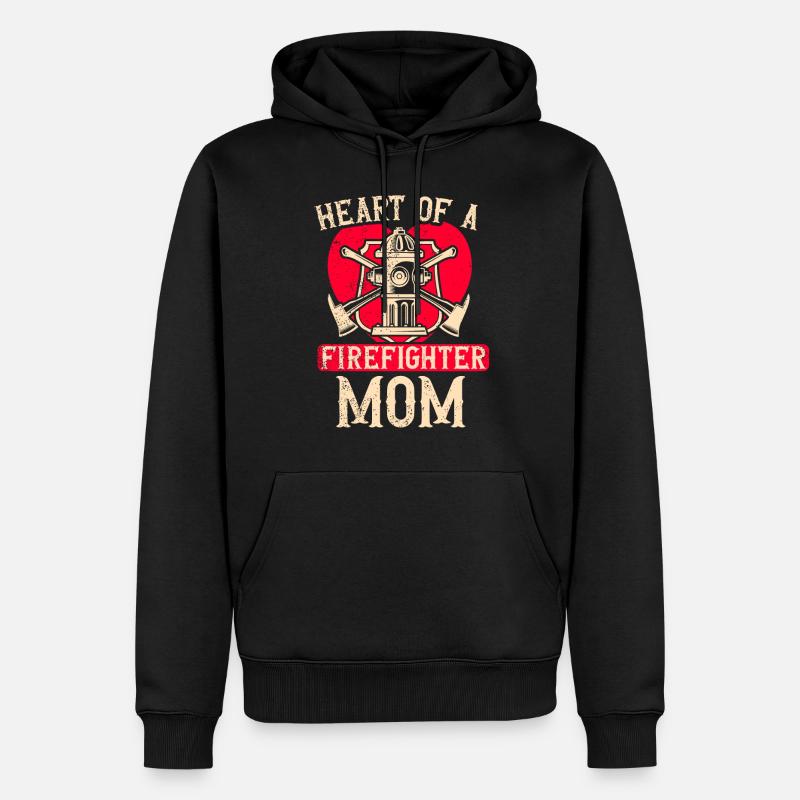 Feuerwehrmutter Feuerwehr Mutter - Männer Premium Bio Hoodie - Schwarz
