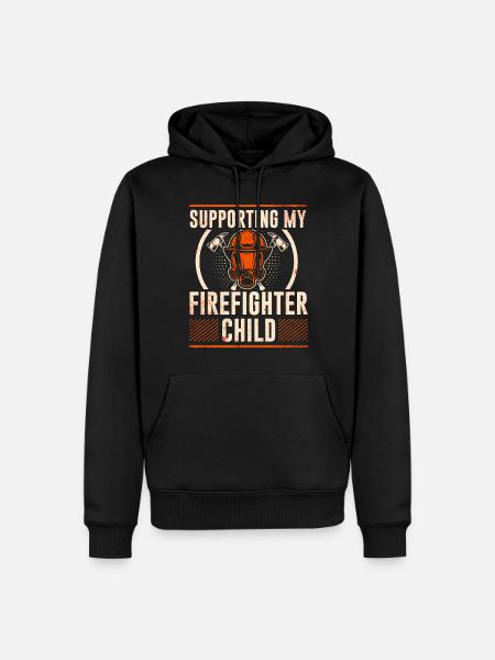 Feuerwehrmutter Feuerwehr Mutter - Männer Premium Bio Hoodie - Schwarz