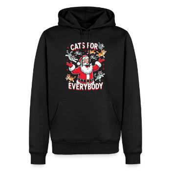 Cats For Everybody Katze Katzen Katzenliebhaber - Männer Premium Bio Hoodie - Schwarz - Vorne - Nico (187cm)
