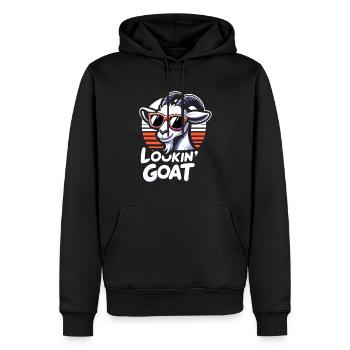 Bauernhof Tier Tier Landwirt Ziegenliebhaber - Männer Premium Bio Hoodie - Schwarz - Vorne - Nico (187cm)