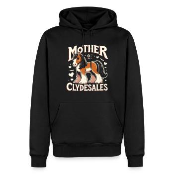 Amateurs de chevaux de trait race de cheval géant Clydesdale - Sweat à capuche Premium bio Homme - noir - Devant - Nico (187cm)