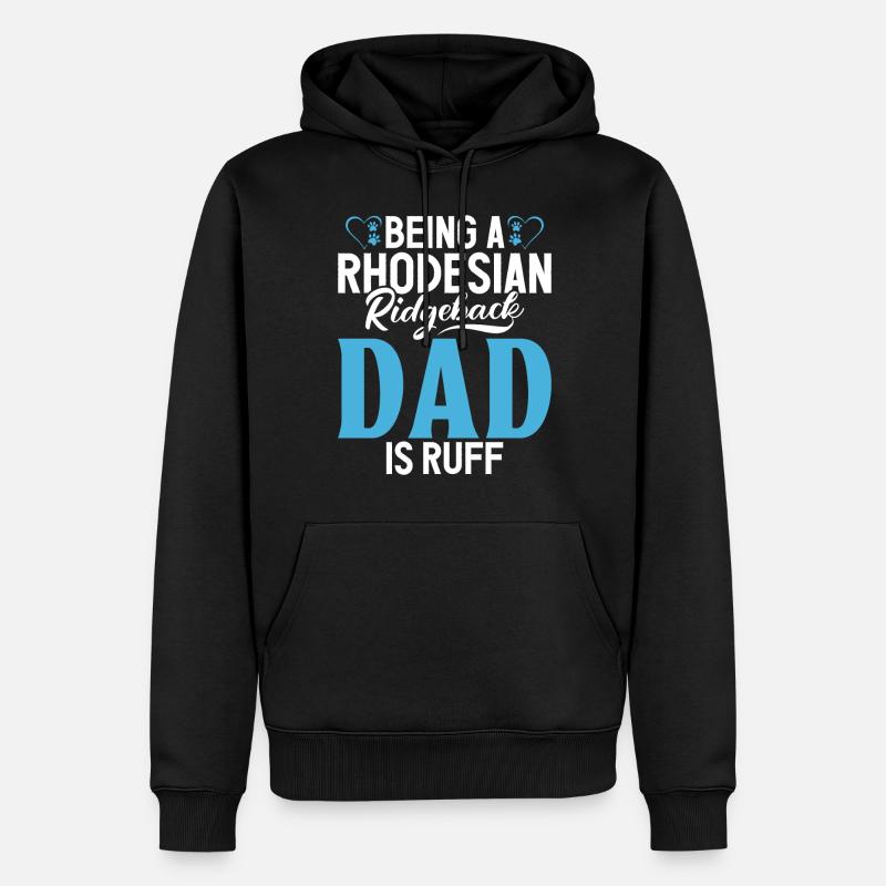 Cadeaux Rhodesian Ridgeback - Sweat à capuche Premium bio Homme - noir