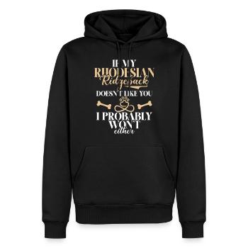 Cadeaux Rhodesian Ridgeback - Sweat à capuche Premium bio Homme - noir - Devant - Nico (187cm)