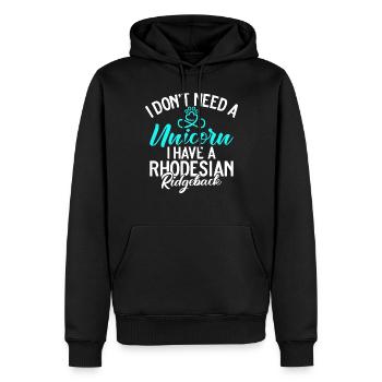 Cadeaux Rhodesian Ridgeback - Sweat à capuche Premium bio Homme - noir - Devant - Nico (187cm)