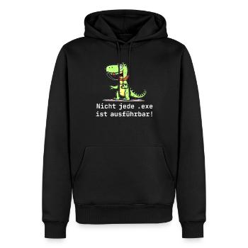 Programmierer Spruch Informatik Computer Geek - Männer Premium Bio Hoodie - Schwarz - Vorne - Nico (187cm)