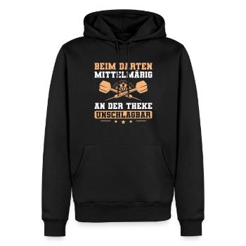 Dartsport Beim Darten mittelmäßig Dart - Männer Premium Bio Hoodie - Schwarz - Vorne - Nico (187cm)