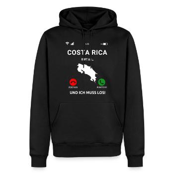 Costa Rica Mittelamerika Urlaub - Männer Premium Bio Hoodie - Schwarz - Vorne - Nico (187cm)