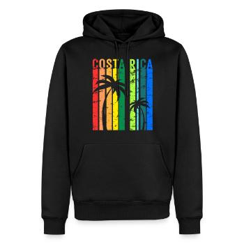 Vacances au Costa Rica en Amérique centrale - Sweat à capuche Premium bio Homme - noir - Devant - Nico (187cm)