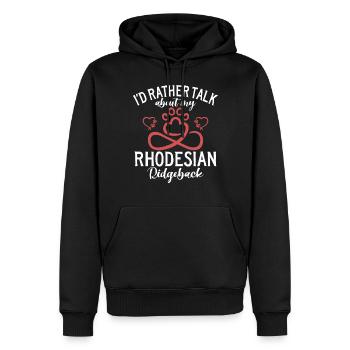 Cadeaux Rhodesian Ridgeback - Sweat à capuche Premium bio Homme - noir - Devant - Nico (187cm)