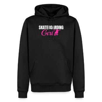 Skateboarding Girl Skatepark Skateboarder Girl - Männer Premium Bio Hoodie - Schwarz - Vorne - Nico (187cm)