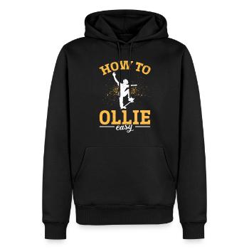 Skatepark Skateboarder - Skateboarding How To Olli - Men’s Premium Organic Hoodie - black - Front - Nico (187cm)
