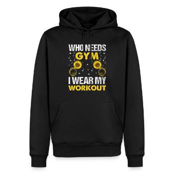 Funny Sousaphone Brass Band Player Marschband - Männer Premium Bio Hoodie - Schwarz - Vorne - Nico (187cm)