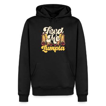 Feed Me Lumpia - Männer Premium Bio Hoodie - Schwarz - Vorne - Nico (187cm)